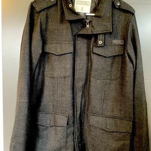 Ezekiel Charcoal Grey wool blend jacket.